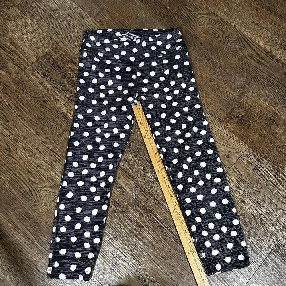 OUTDOOR VOICES TechSweat 3/4 Black White Polka Dot Leggings M - Picture 5 of 6